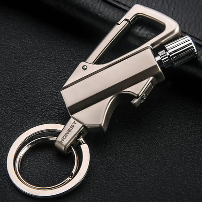 3-in-1 Permanent Match & Carabiner Keychain